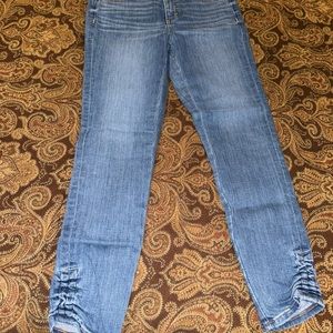 Loft Ruched Leg Skinny Jeans Size 27 NWT
